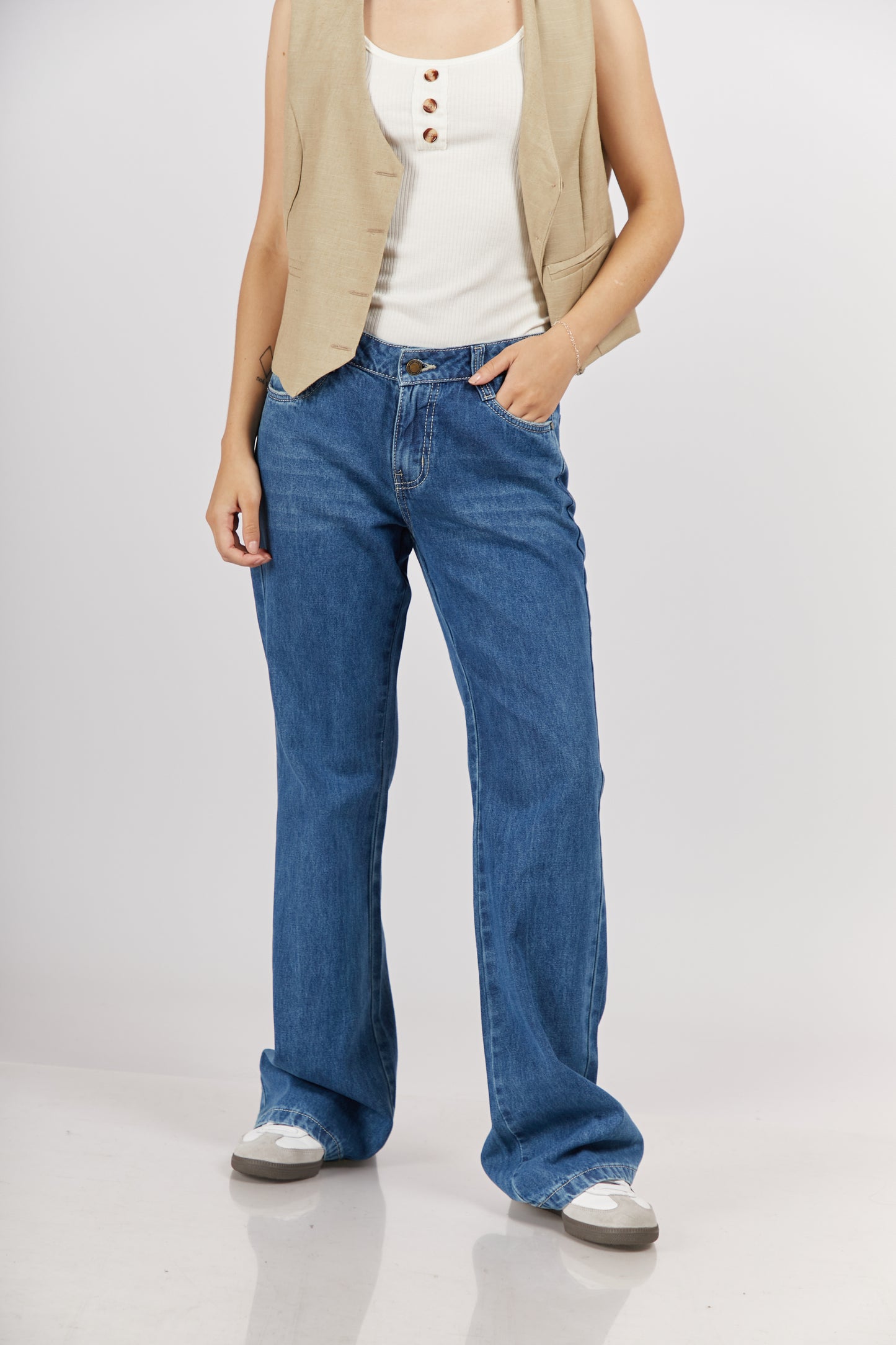 Jean Mom Flare - Azul