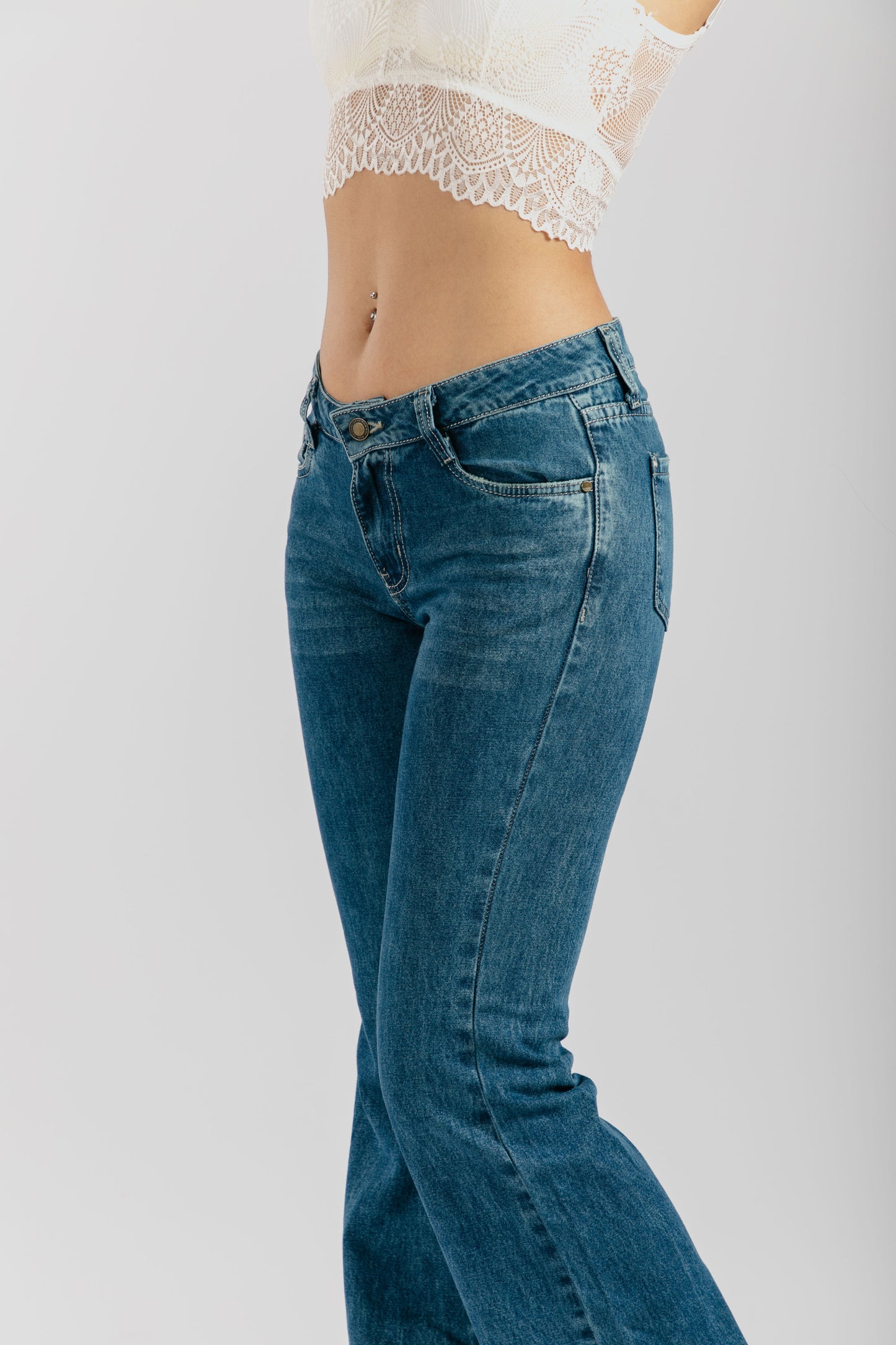 Jean Mom Flare - Azul