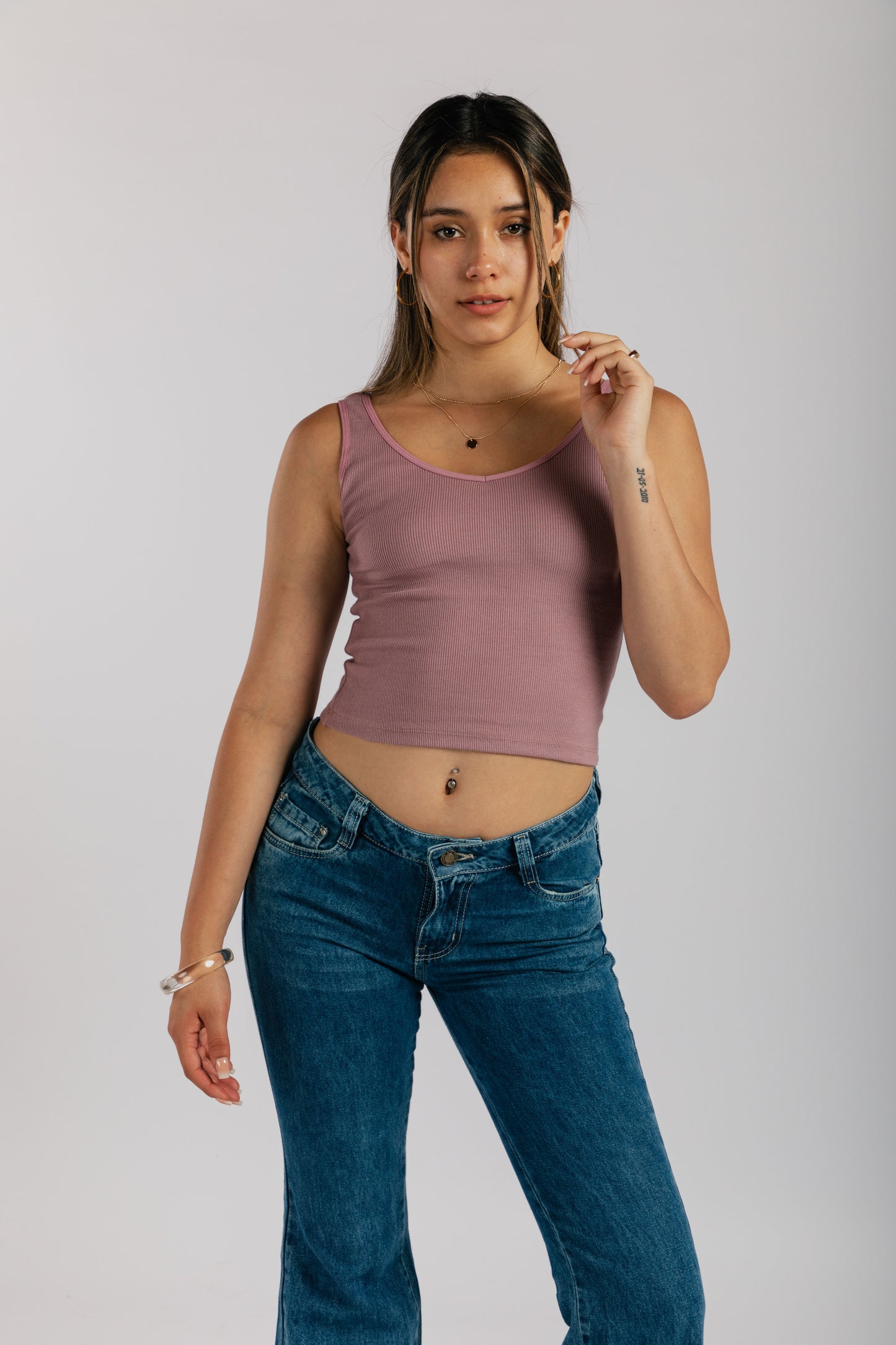 Tanktop Rib April - Lila